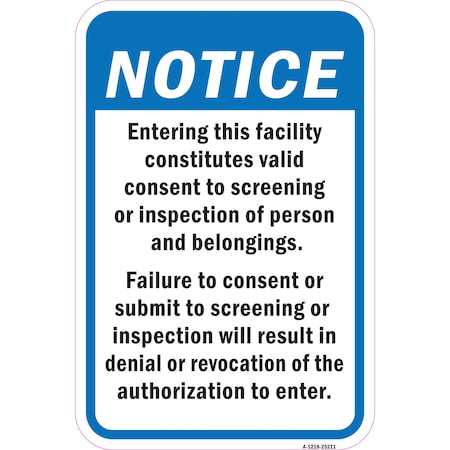Signmission Safety Sign, 12 in Height, Aluminum, 25211 A-1218-25211